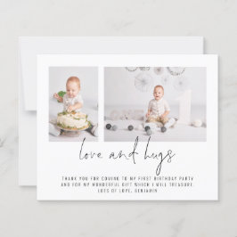 Budget 2 Foto 1st Birthday Love and Hugs Bedankt