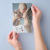 Budget 2 foto baby eenvoudig script bedankt flyer (Hand)