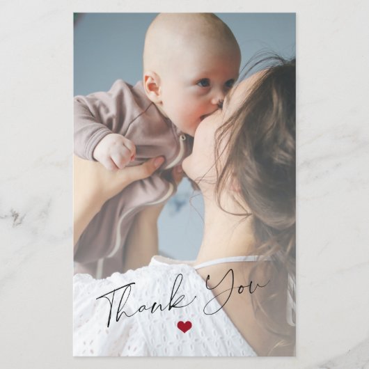 Budget 2 foto baby eenvoudig script dank u flyer (Voorkant)