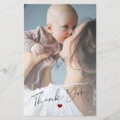 Budget 2 foto baby eenvoudige bedankkaart (Voorkant)