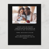 Budget 2-Foto Boho Boog Zwart Save the Date (Achterkant)