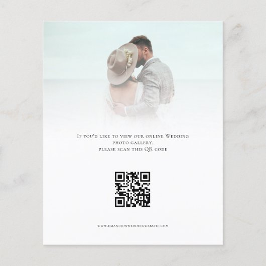 Budget 2 Foto Bold Script QR Code Love Bedankt (Achterkant)