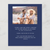 Budget 2-Foto Boog Navyblauw Save the Date (Achterkant)