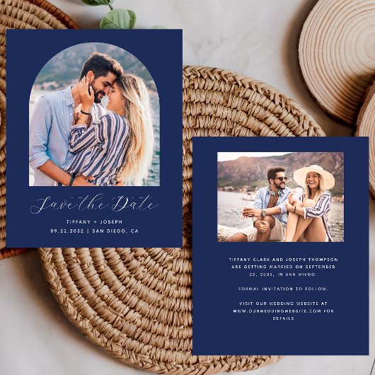 Budget 2-Foto Boog Navyblauw Save the Date