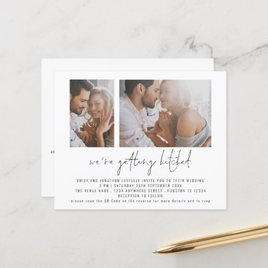 Budget 2 Foto die geHitde QR Code Weddenschap krij (Voorkant / Achterkant in situ)