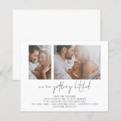 Budget 2 Foto die gehitte bruiloft uitnodigt (Voorkant / Achterkant)