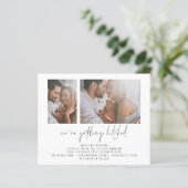 Budget 2 Foto die gehitte bruiloft uitnodigt (Staand voorkant)