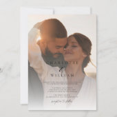 Budget 2 foto Eenvoudige bruiloft uitnodiging (Voorkant)