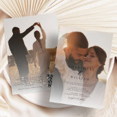 Budget 2 foto Eenvoudige bruiloft uitnodiging