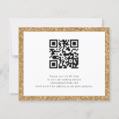 Budget 2 Foto Gold Glitter Wedding Save the Date (Achterkant)