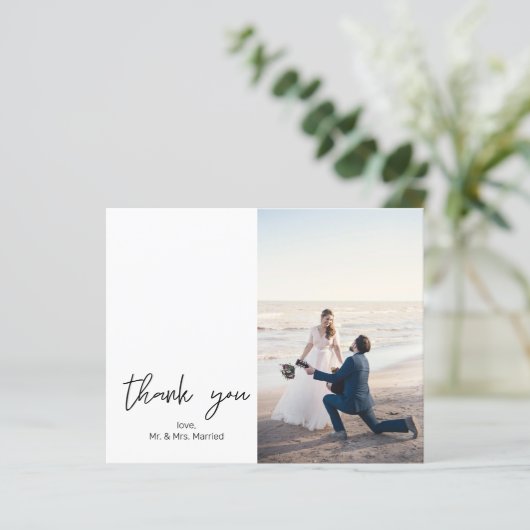 Budget 2 Foto Modern Calligrafie Dank u (Staand voorkant)