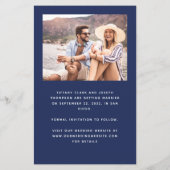 Budget 2-Foto Navyblauw Save the Date (Achterkant)