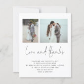 Budget 2 Foto QR Code Love Bedankt Weddenschap (Voorkant)