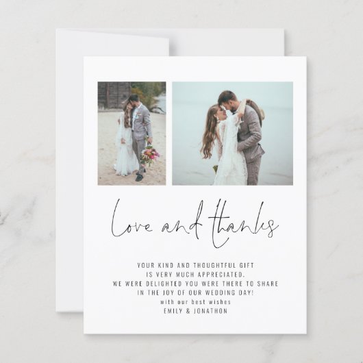 Budget 2 Foto QR Code Love Bedankt Weddenschap (Voorkant)