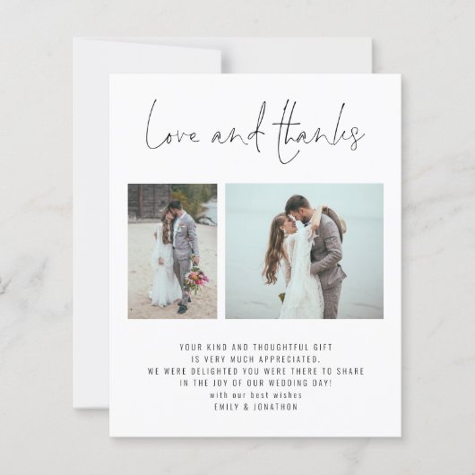 Budget 2 Foto QR Code Weddenschap Bedankt (Voorkant)