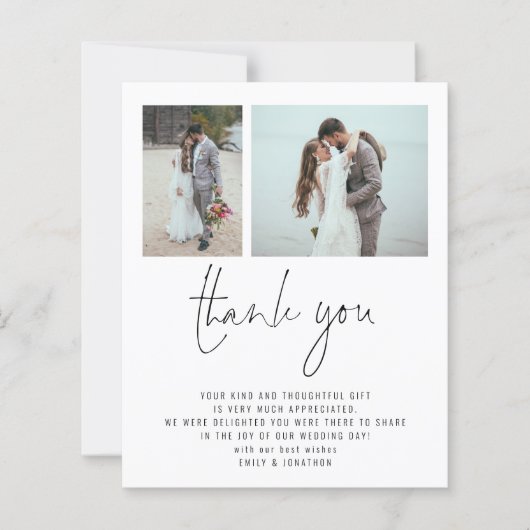 Budget 2 Foto QR Code Weddenschap Bedankt (Voorkant)