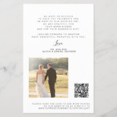 Budget 2 foto script QR code bruiloft bedankt Flyer (Achterkant)