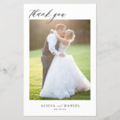 Budget 2 foto script QR code bruiloft dank u Flyer (Voorkant)