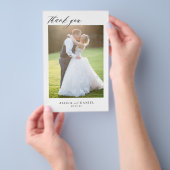 Budget 2 foto script QR code bruiloft dank u Flyer (Hand)