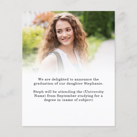 Budget 2 foto Zwart Goud 2025 Afstuderen Aankondig (Achterkant)