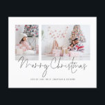 Budget 2 foto's 2026 Kalender Vrolijk Kerstfeest<br><div class="desc">Budget Modern 2 foto's Family Script 2026 Kalender Vrolijk Kerstfeest. Een budget prijs kleiner 4, 5 x 5, 6 "alternatief op 110 lbs, vergelijkbaar in dikte aan een briefkaart. Er is er één per blad. Vervang eenvoudig de twee voorbeeldfoto's door uw eigen en personaliseer met uw begroeting en namen onderaan....</div>