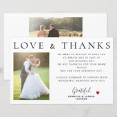 Budget 2 foto's liefde en bedankt bruiloft bedankt (Voorkant / Achterkant)