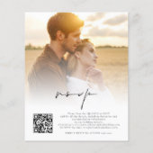 Budget 2 foto's Overlay Boho bruiloft uitnodiging (Achterkant)