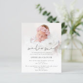 Budget 2 foto's Overlay Gold Welkom Geboorte (Staand voorkant)