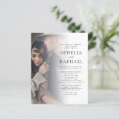 Budget 2 foto's QR Code Bohemian Wedding Invite (Staand voorkant)