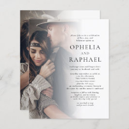 Budget 2 foto's QR Code Bohemian Wedding Invite