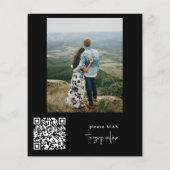 Budget 2 foto's QR CODE script bruiloft uitnodigin Flyer (Achterkant)