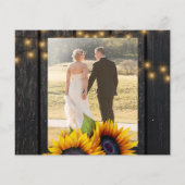 Budget 2 foto's rustieke trouwens bedankkaart flyer (Achterkant)