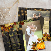 Budget 2 foto's Rustige herfst bruiloft bedankt