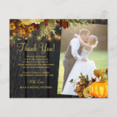 Budget 2 foto's Rustige herfst bruiloft bedankt (Voorkant)