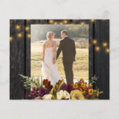 Budget 2 foto's Rustige herfst bruiloft bedankt Flyer (Achterkant)
