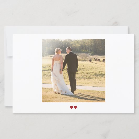 Budget 2 foto's simpele moderne bruiloft bedankt (Achterkant)