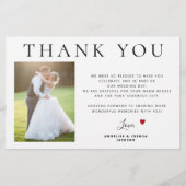 Budget 2 foto's simpele moderne bruiloft bedankt flyer (Voorkant)