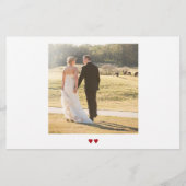 Budget 2 foto's simpele moderne bruiloft bedankt flyer (Achterkant)