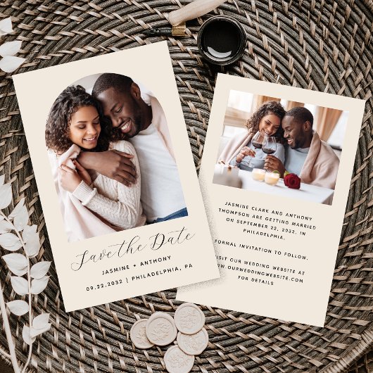 Budget 2-Photo Arch Beige Bewaar de datum