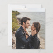 Budget 2-Photo Black Gold Agate Wedding Invitation (Achterkant)