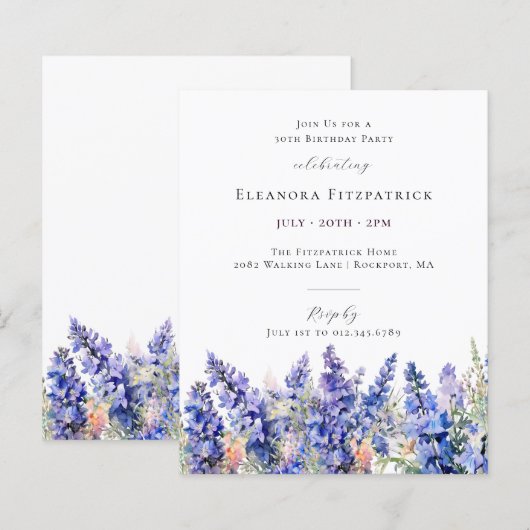 BUDGET 30e Verjaardag Juli Geboortemaand Bloem (Voorkant / Achterkant)