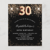 Budget 30e verjaardag zwart goud glinsterende uitn (Voorkant)