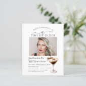 BUDGET 30e verjaardagsfeestje Foto Martini Uitnodi (Staand voorkant)