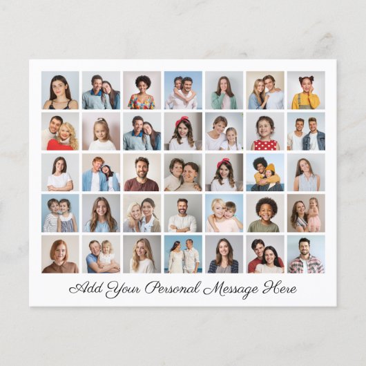 Budget 35 Fotocollage Voeg uw eigen Wenskaart toe (Voorkant)