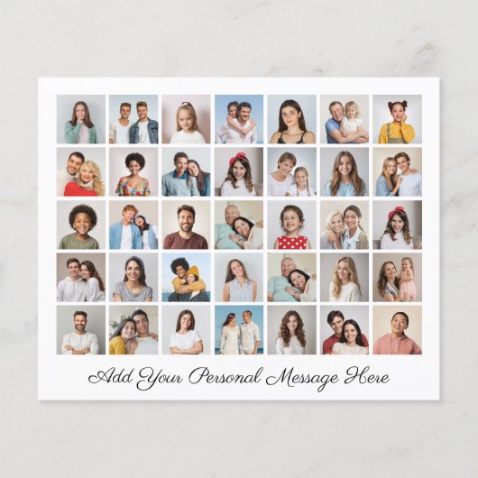 Budget 35 Fotocollage Voeg uw eigen Wenskaart toe (Voorkant)