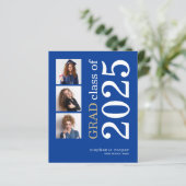 Budget 3 foto 2025 Blauw Afstuderen Aankondiging (Staand voorkant)