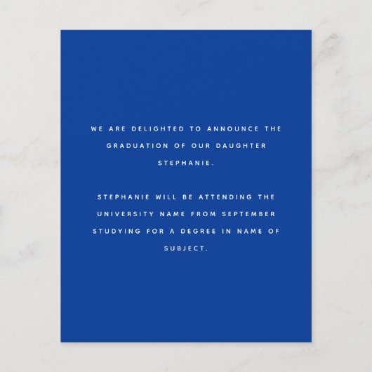 Budget 3 foto 2025 Blauw Afstuderen Aankondiging (Achterkant)