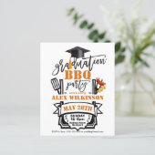 BUDGET 3 Foto Afstuderen BBQ Party Invitation (Staand voorkant)