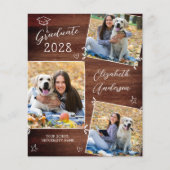 Budget 3 Foto Afstuderen Invitation Rustic Doodle (Voorkant)