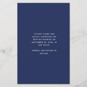 Budget 3-Foto Boho Boog Navyblauw Save the Date (Achterkant)